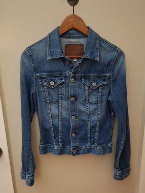 AG Adriano Goldschmied Medium Blue Denim Jacket_1